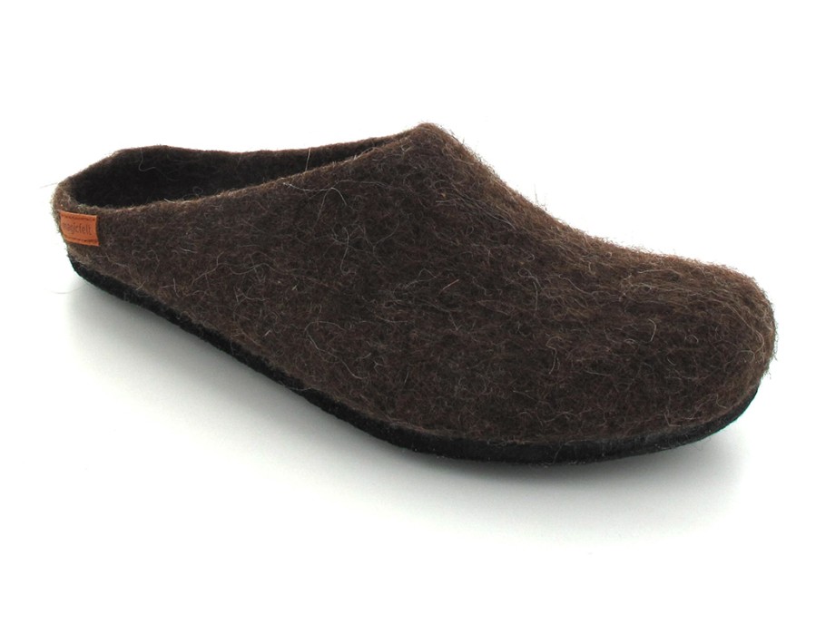 Women Magic Felt | Magicfelt Slipper | At719 Tyrolean Mountain Sheep, Brown