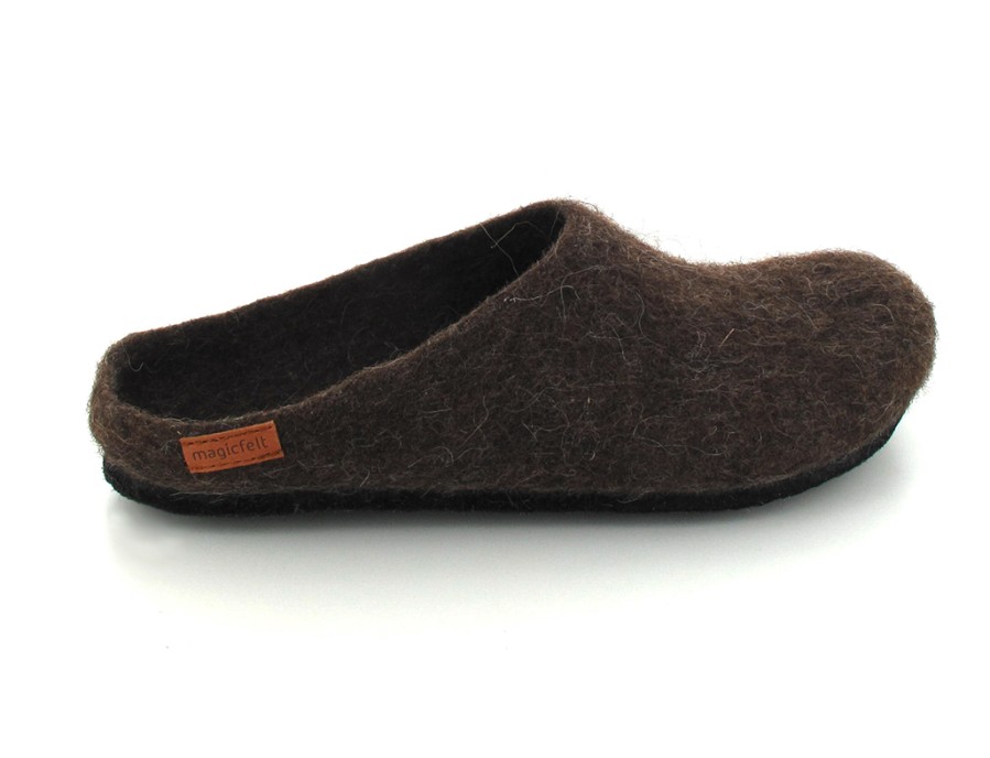 Women Magic Felt | Magicfelt Slipper | At719 Tyrolean Mountain Sheep, Brown