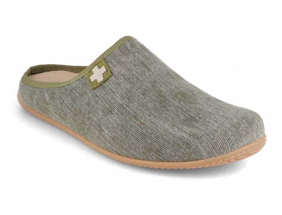 Women Living Kitzbuehel | Living Kitzbuehel Slipper | Swiss Cross, Khaki