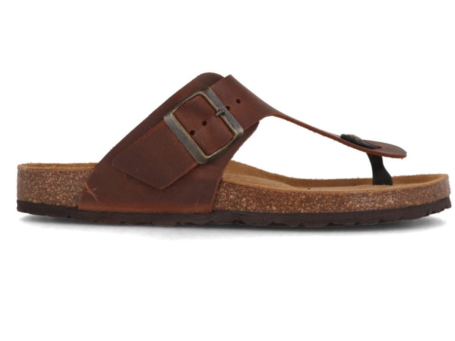 Women Tuffeln® | Tuffeln® Women Men Leather Sandals 'Juist', Cognac