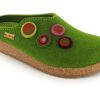 Women Haflinger | Haflinger Clog | Grizzly Kanon, Grass-Green