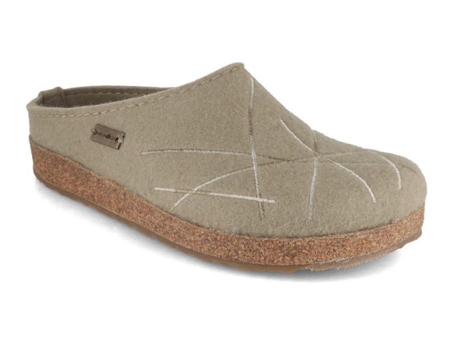 Haflinger Slippers Haflinger | Haflinger Women Felt Clogs Grizzly 'Mikado', Sahara