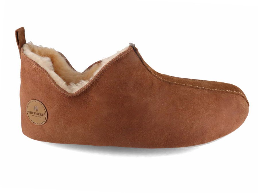 Men Shepherd | Shepherd Men Slippers 'Henrik', Antique Cognac