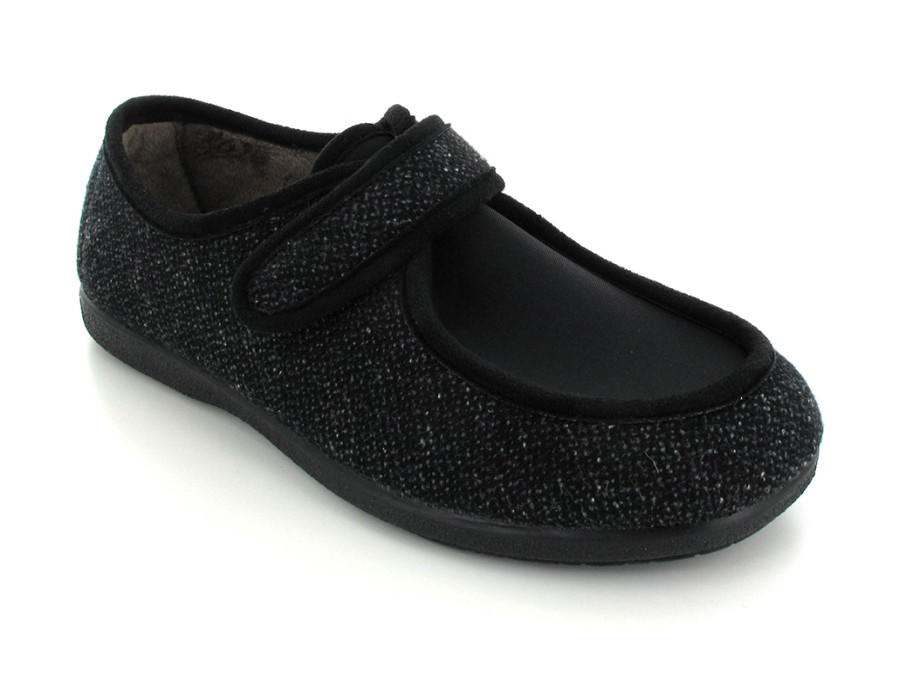 Women Varomed vital | Varomed Vital Slipper | Velcro Fastener, Black