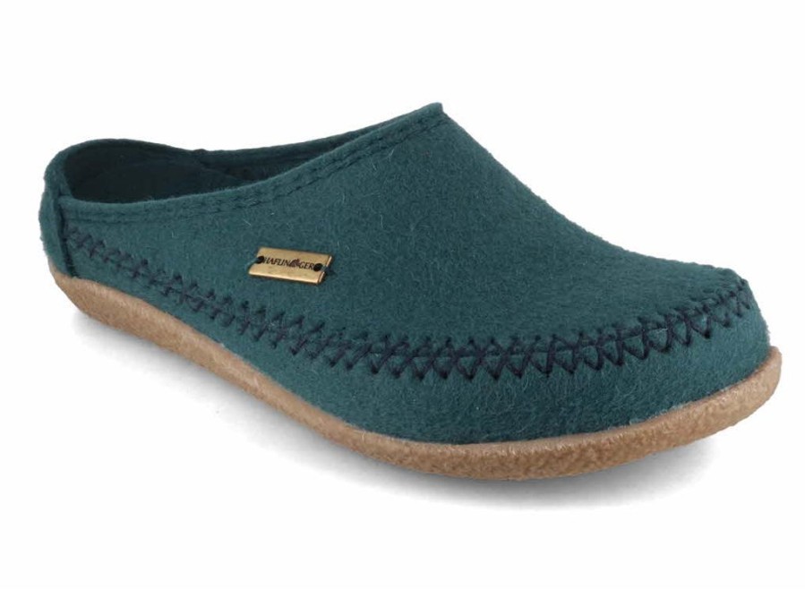 Haflinger Slippers Haflinger | Haflinger Men Women Clogs Blizzard Credo, Pine Green