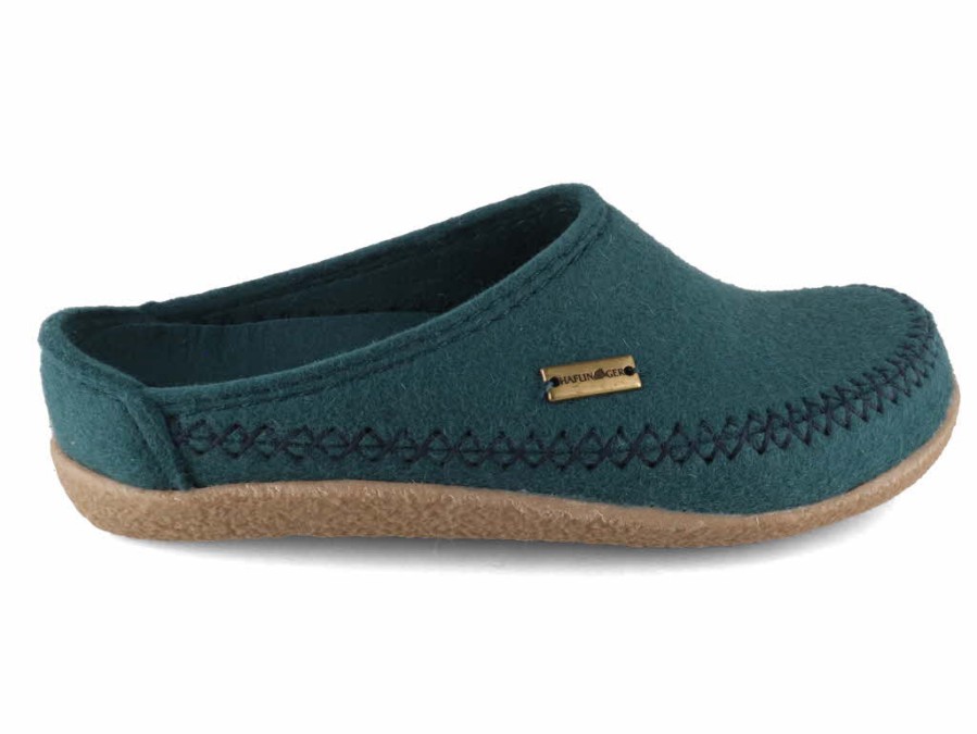 Haflinger Slippers Haflinger | Haflinger Men Women Clogs Blizzard Credo, Pine Green