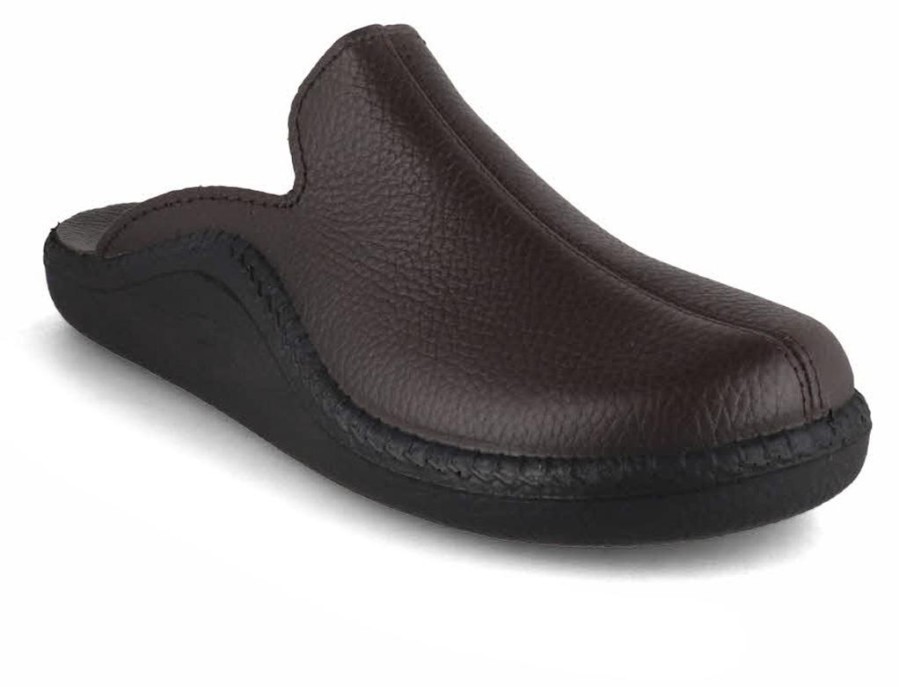 Men Westland by Josef Seibel | Josef Seibel Men Leather Slippers 'Westland Monaco', Mocca