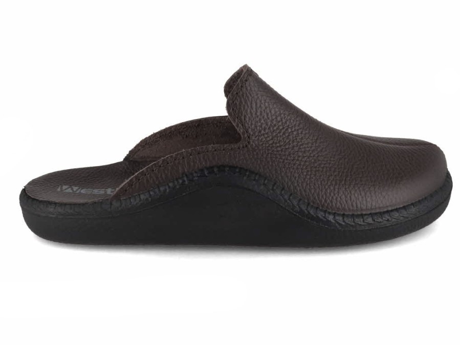 Men Westland by Josef Seibel | Josef Seibel Men Leather Slippers 'Westland Monaco', Mocca