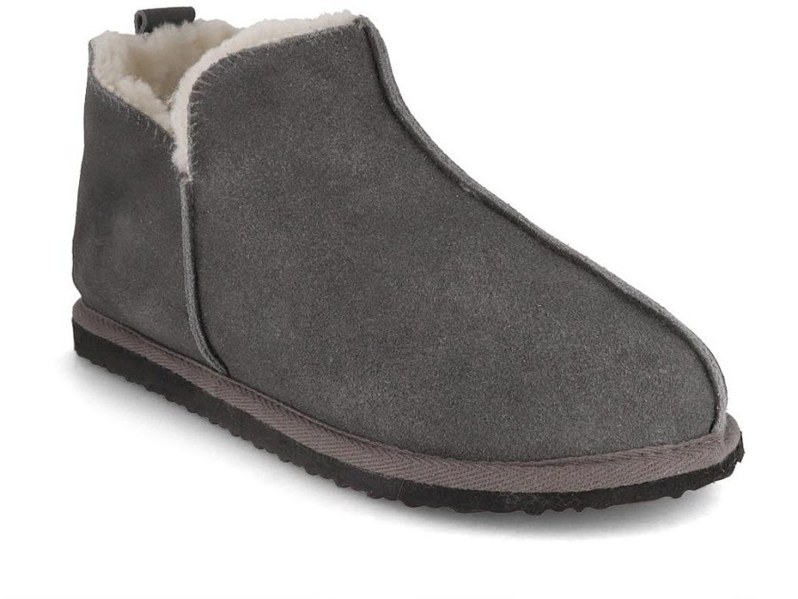 Women Lammbock® Shearling Slippers | Lammbock® 'Shearlock' Luxurious Lambskin Slippers, Grey