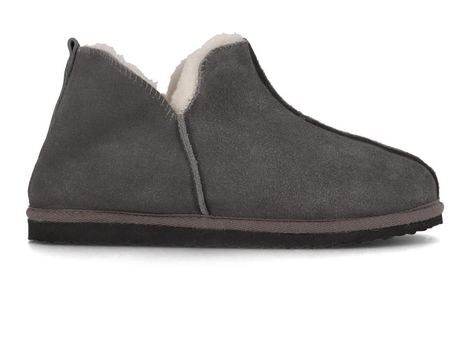 Women Lammbock® Shearling Slippers | Lammbock® 'Shearlock' Luxurious Lambskin Slippers, Grey