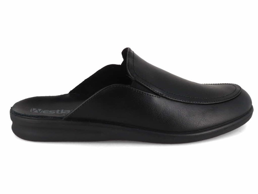 Men Westland by Josef Seibel | Josef Seibel Men Leather Slippers 'Westland Belfort , Black