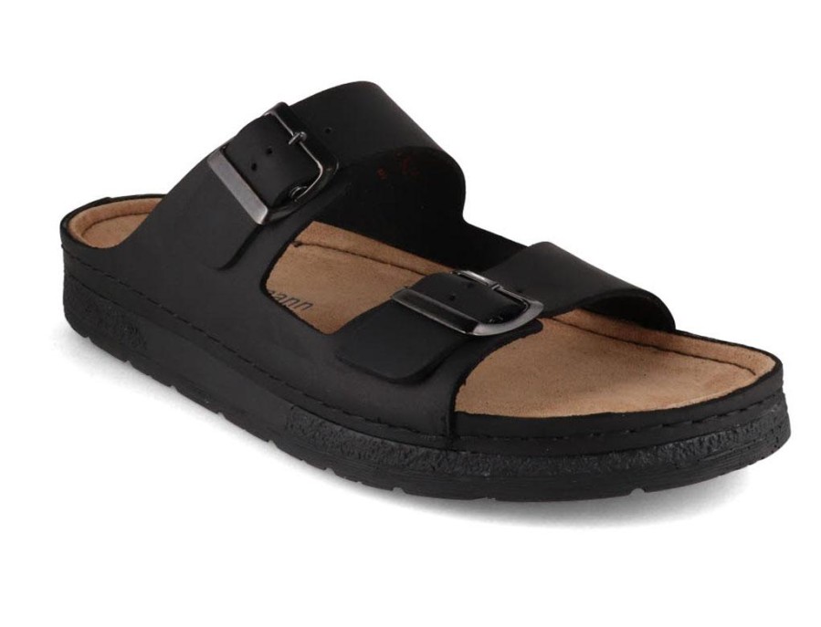 Men Berkemann | Berkemann Berkoflex Sandal | Adam, Black