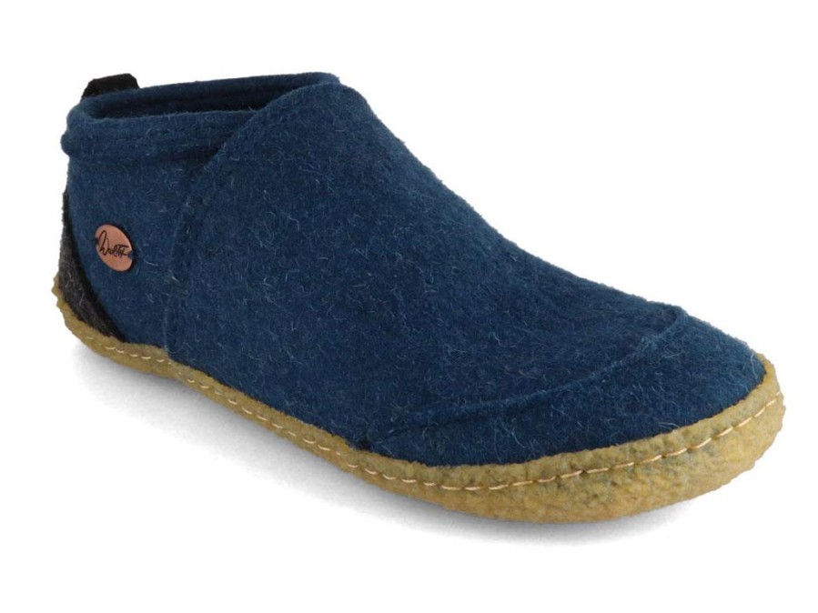 Women WoolFit | Woolfit® Office Slippers Taiga With Rubber Sole, Blue