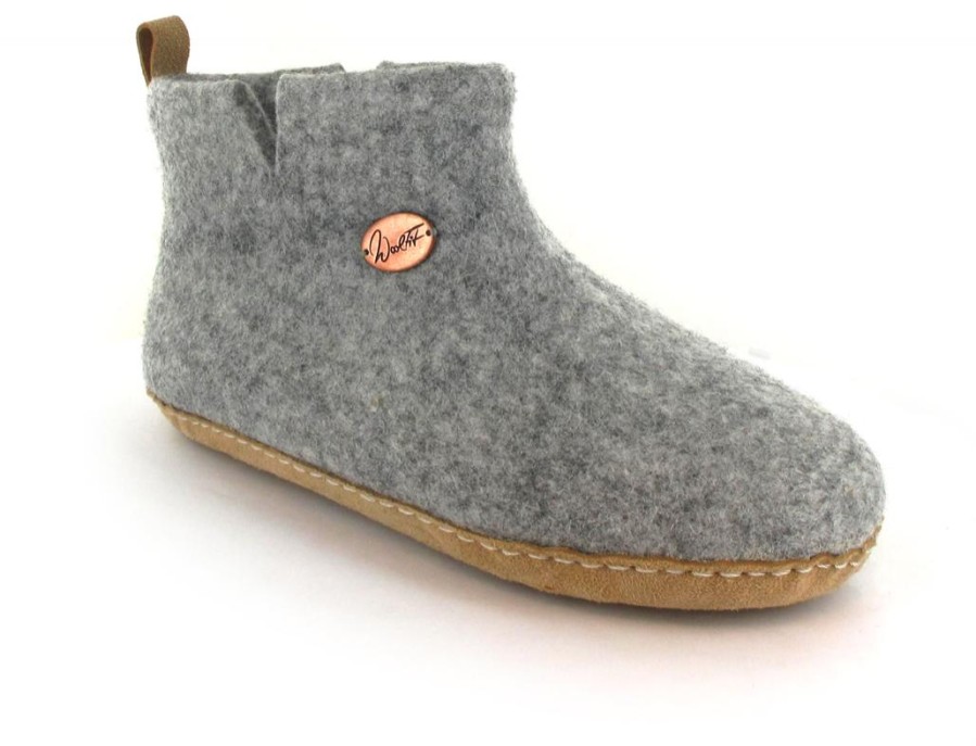 Women WoolFit | Woolfit® Ankle High Felt Boots Slippers | Yeti, Stone Gray