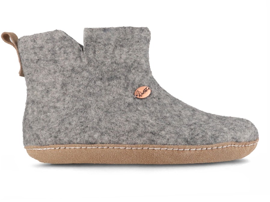 Women WoolFit | Woolfit® Ankle High Felt Boots Slippers | Yeti, Stone Gray