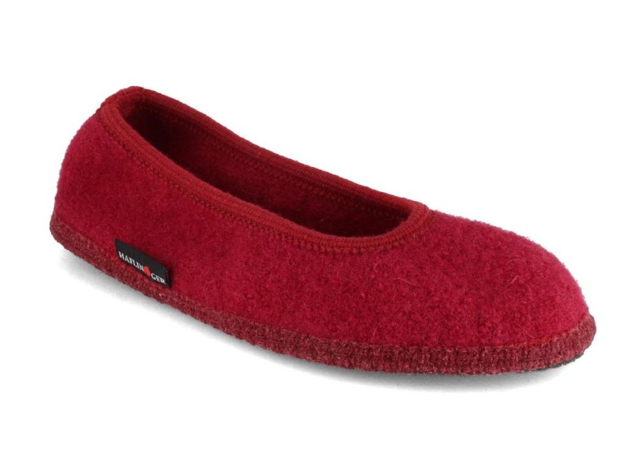 Women Haflinger | Haflinger Ballerina Slippers | Marina, Burgundy