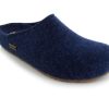 Arch Support Haflinger | Haflinger® Felt Slipper Clogs | Grizzly Michel, Blue