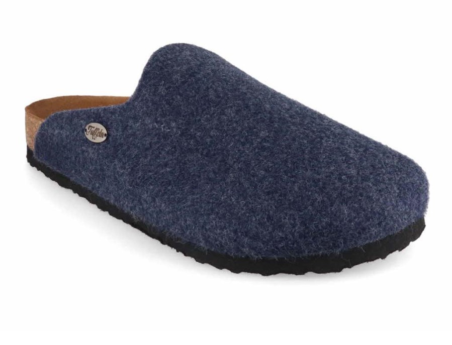 Women Tuffeln® | Tuffeln® Felt Mules Famos , Jeans Blue