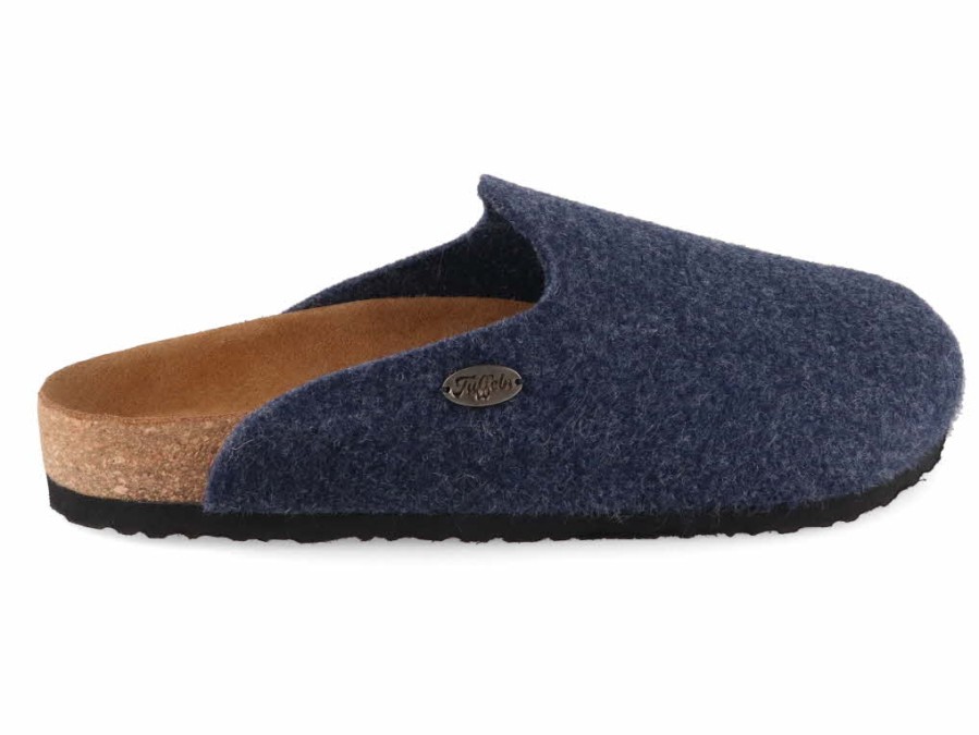 Women Tuffeln® | Tuffeln® Felt Mules Famos , Jeans Blue