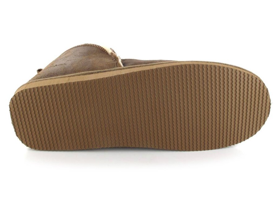 Girls Shepherd | Shepherd Men'S Sheepskin Slippers Anton, Antique Cognac