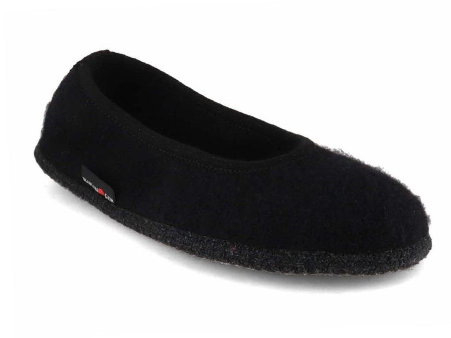 Women Haflinger | Haflinger Women Felt Ballerinas 'Marina', Black