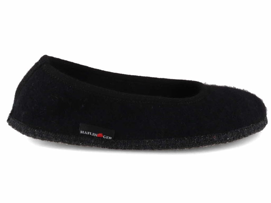 Women Haflinger | Haflinger Women Felt Ballerinas 'Marina', Black