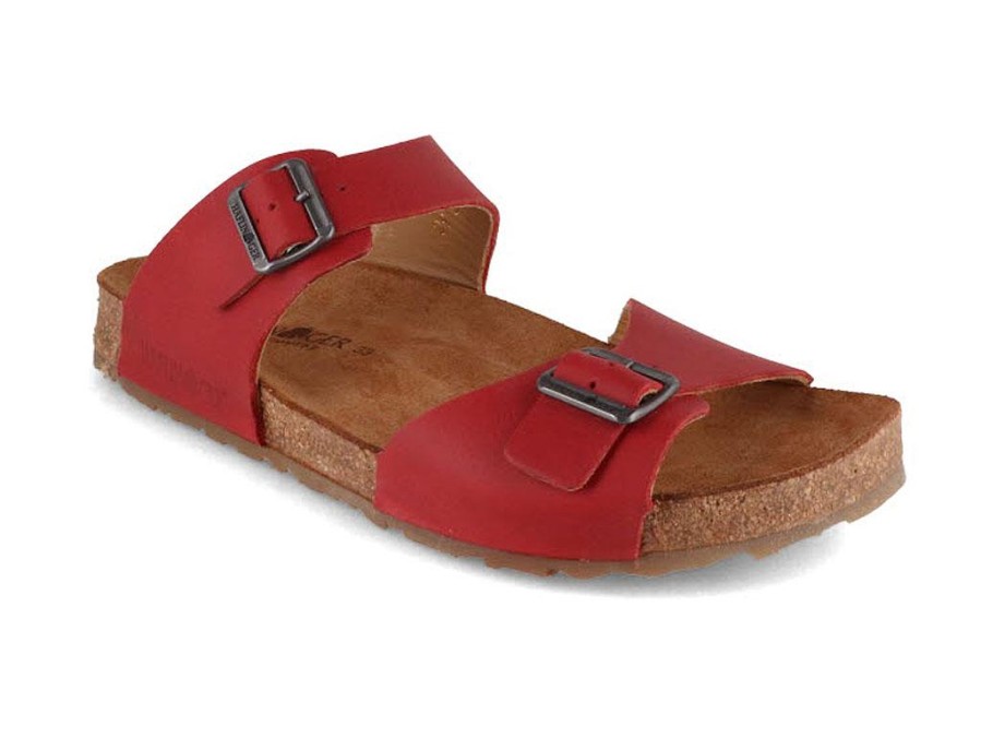 Summer Haflinger | Haflinger Children Leather Sandal | Bio Andrea, Madras-Red