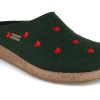 Haflinger Slippers Haflinger | Haflinger Women Felt Clogs Grizzly 'Cuoricino', Yew