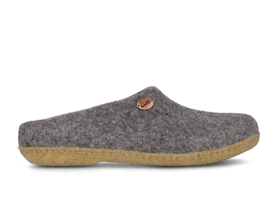 Men WoolFit | Woolfit® 'Classic' Handfelted Slippers With Rubber Sole, Light Gray