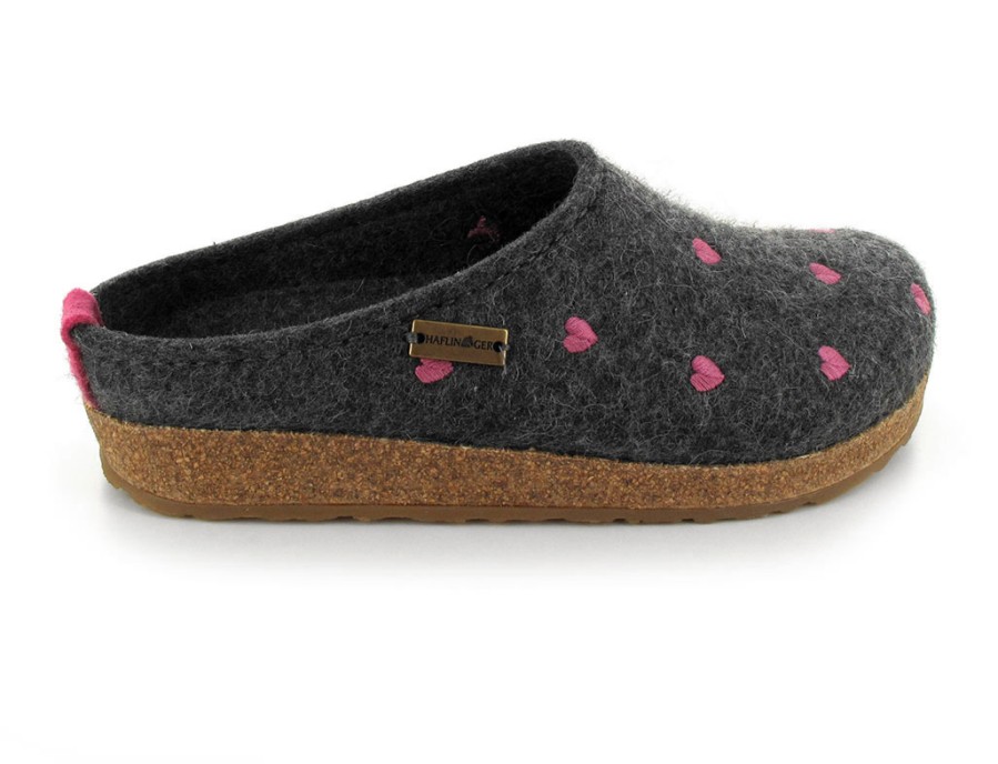 Women Haflinger | Haflinger Clog | Grizzly Cuoricino, Anthracite