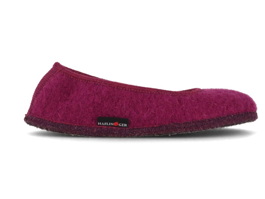 Women Haflinger | Haflinger Women Felt Ballerina 'Marina', Mulberry