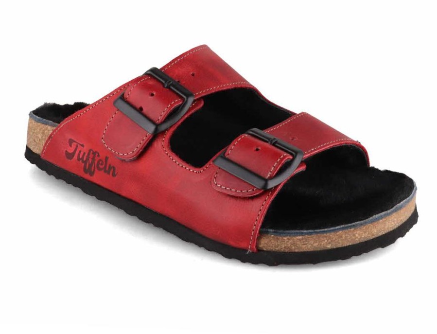 Women Tuffeln® | Tuffeln® Lambskin Sandals Comfortfuse , Red