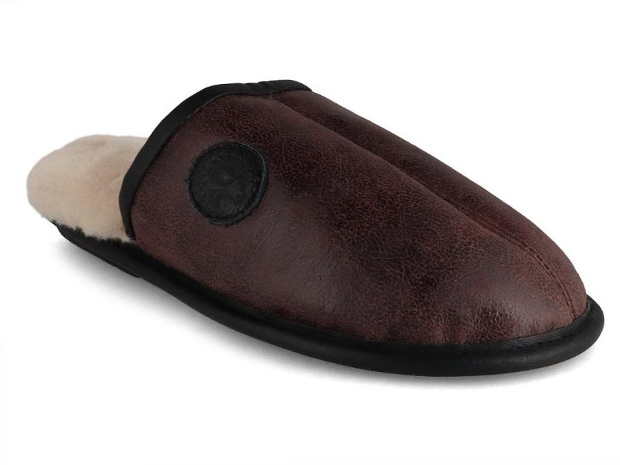 Girls Lammbock® Shearling Slippers | Lammbock® Men'S Shearling Slippers 'Ramsey', Brown