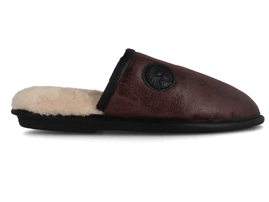 Girls Lammbock® Shearling Slippers | Lammbock® Men'S Shearling Slippers 'Ramsey', Brown