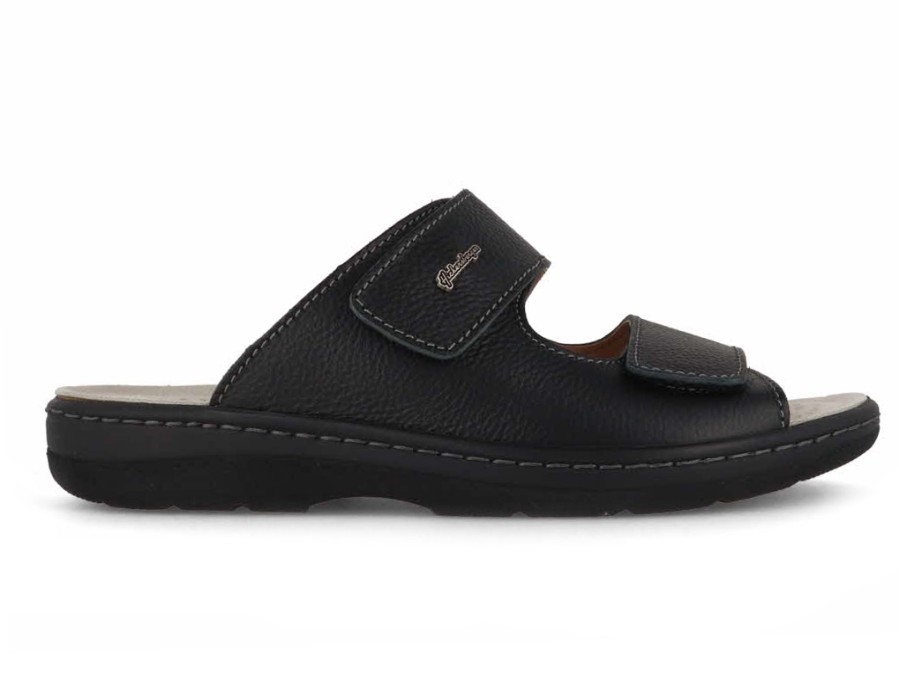 Men Hickersberger | Hickersberger Men Leather Sandals 'Vario', Black