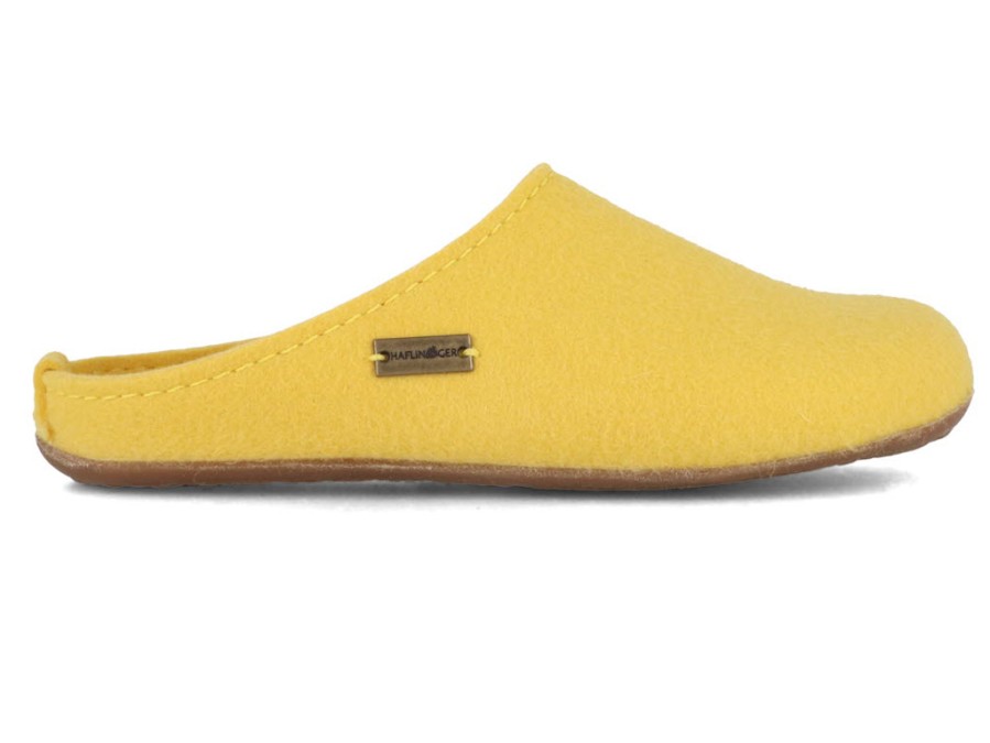 Haflinger Slippers Haflinger | Haflinger Women Felt Slippers 'Everest Fundus', Yellow