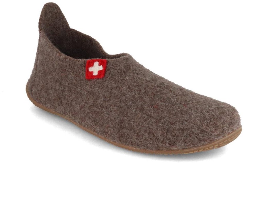 Men Living Kitzbuehel | Living Kitzbuhel Women Slippers 'Swiss Cross', Light Brown