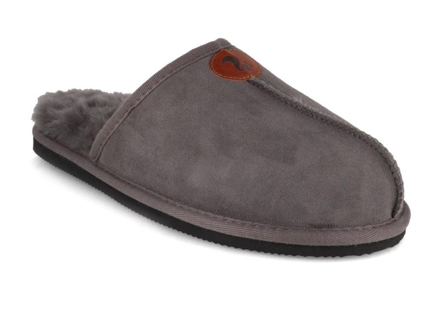 Girls Thies | Thies Men Lambskin Slippers 'Sheepskin', Gray