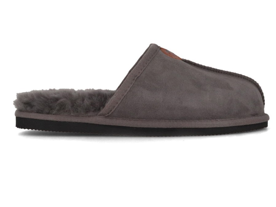 Girls Thies | Thies Men Lambskin Slippers 'Sheepskin', Gray