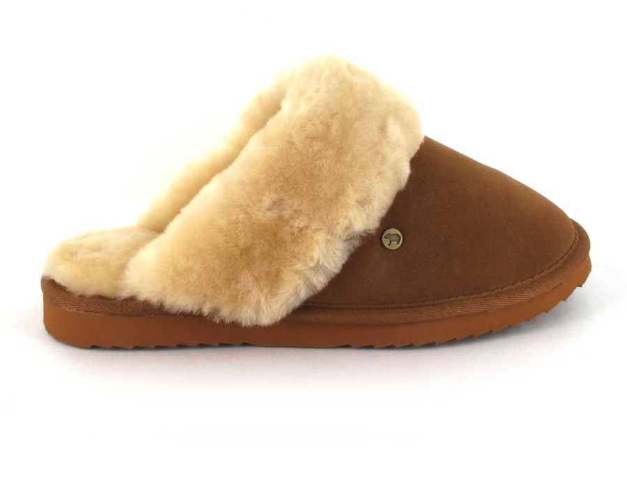 Women Warmbat | Warmbat Slipper | Flurry, Cognac