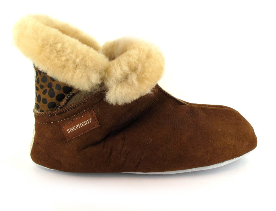 Women Shepherd | Shepherd Women'S Sheepskin Slipper Boots | Mariette, Antique Cognac/Leo