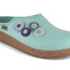 Haflinger Slippers Haflinger | Haflinger Women Felt Clogs 'Grizzly Kanon', Peppermint