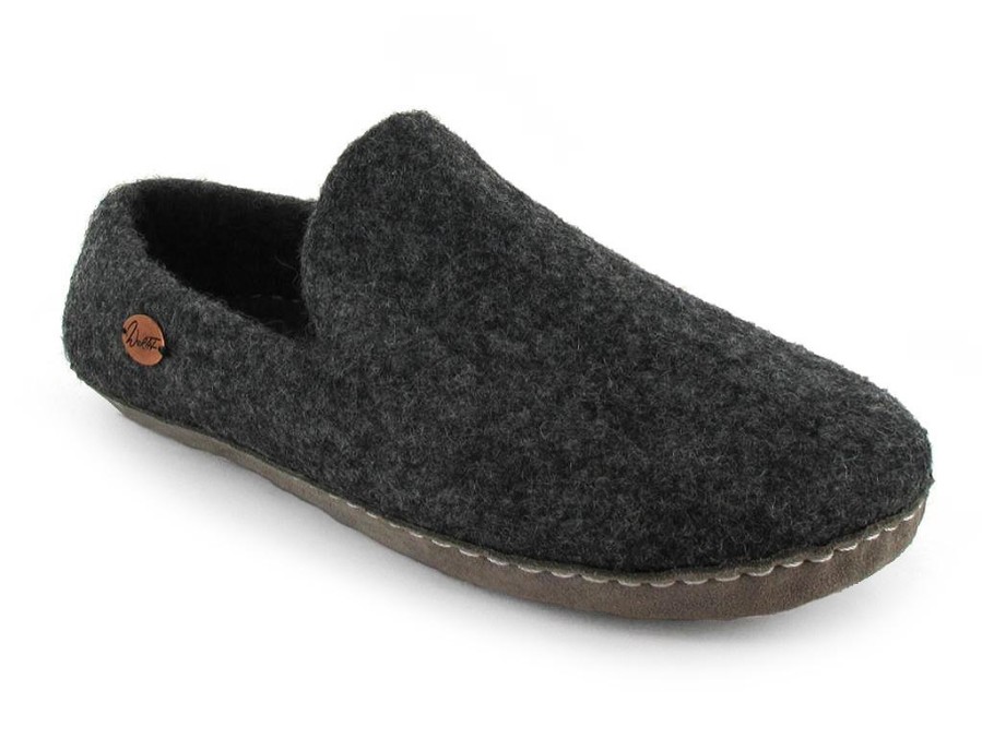 Men WoolFit | Woolfit® Felt Moccasins For Men With Wide Feet, Graphite