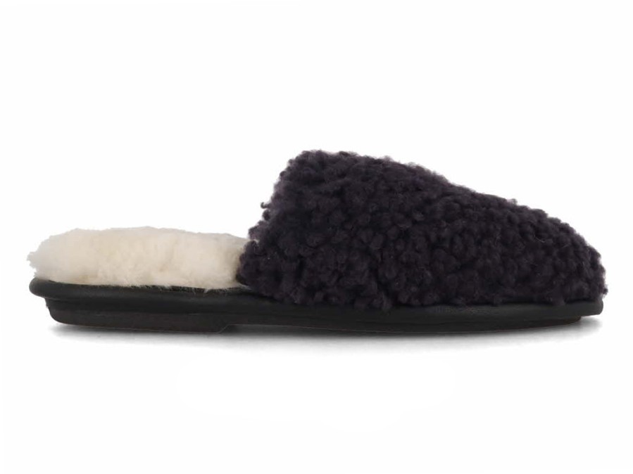 Women Lammbock® Shearling Slippers | Lammbock® Women'S Shearling Slippers 'Locke', Eggplant