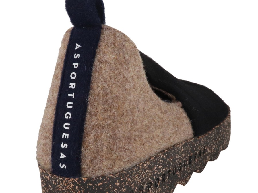 Men ASPORTUGUESAS | Asportuguesas Men Slippers 'City', Black Taupe