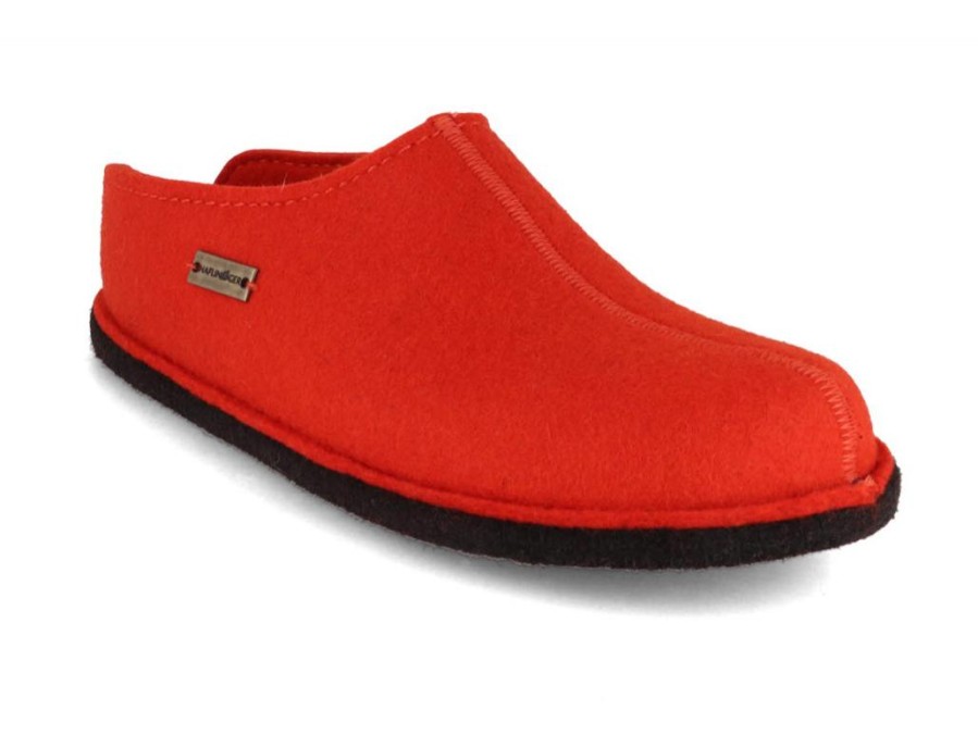 Haflinger Slippers Haflinger | Haflinger Women Felt Slippers 'Flair Smily', Orange