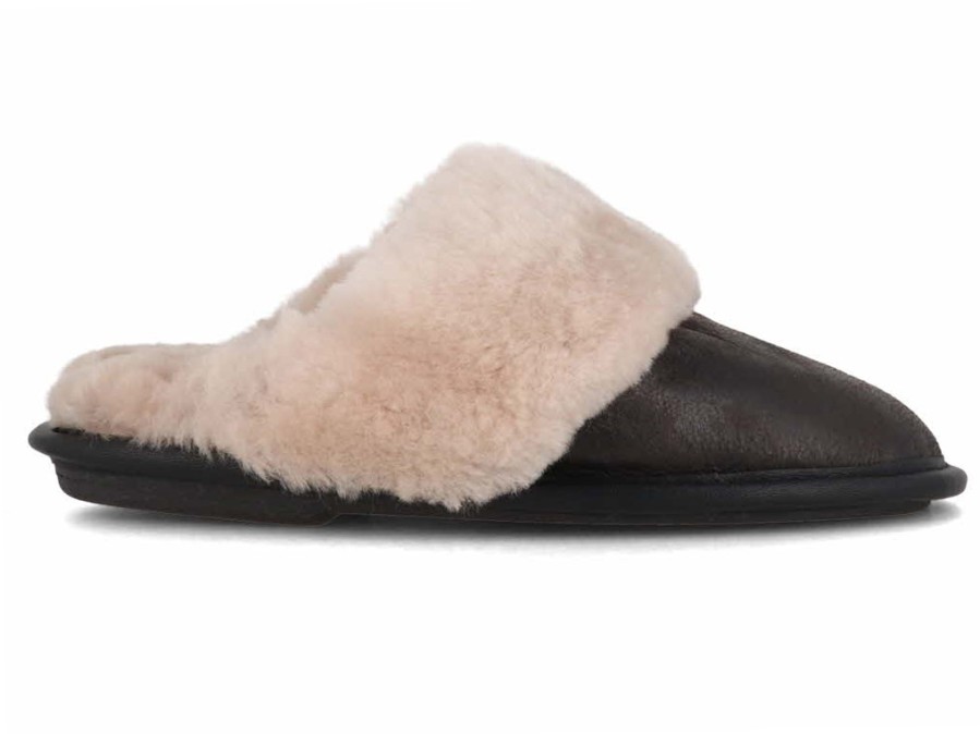 Women Lammbock® Shearling Slippers | Lammbock® Women'S Shearling Slippers 'Lambert', Dark Brown