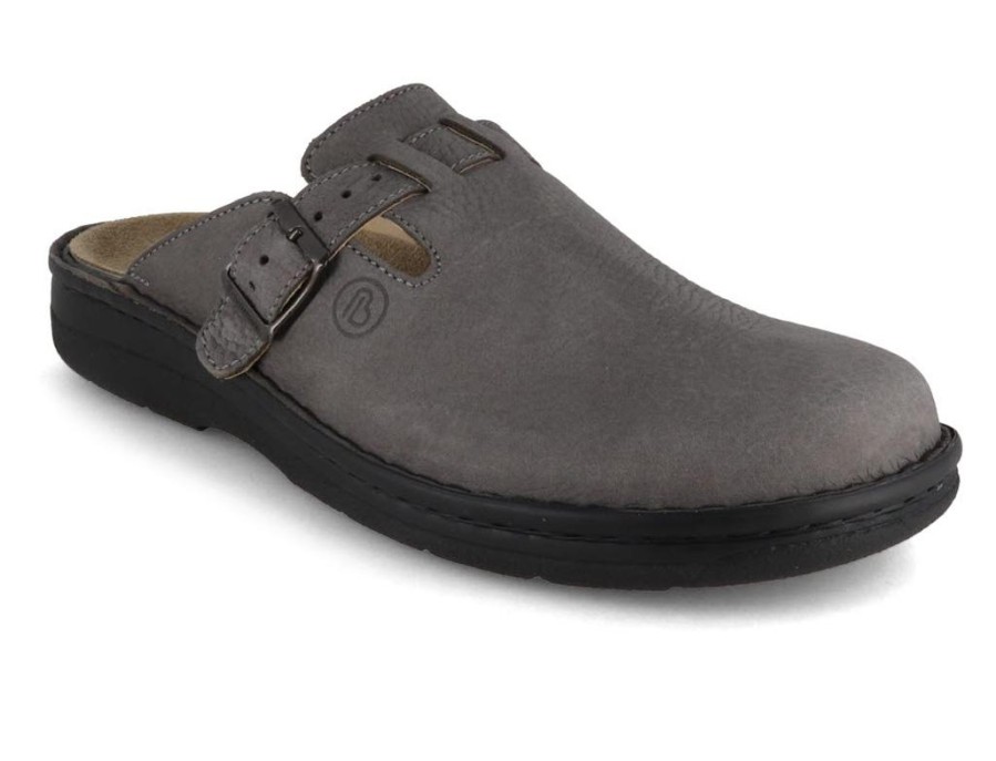 Men Berkemann | Berkemann Berkoflex Men Clogs 'Max', Mouse Gray