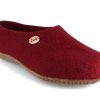 Women WoolFit | Woolfit® Closed Heel Felt Clogs | Classic, Dark Red