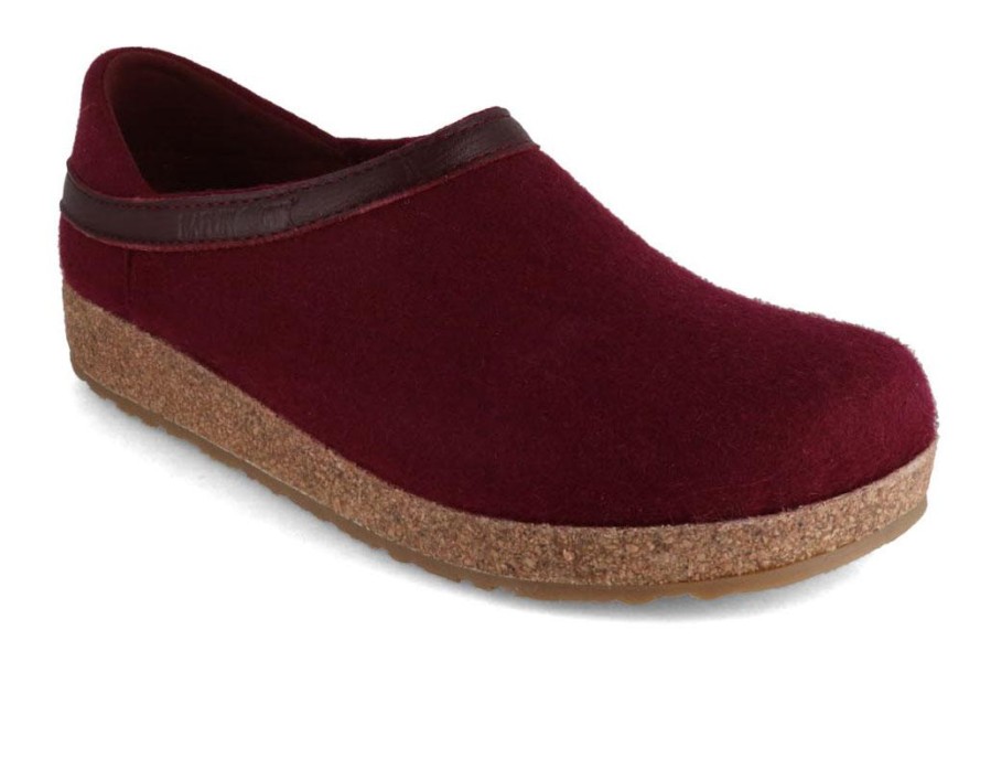 Haflinger Slippers Haflinger | Haflinger Gz Buffalo Slippers With Arch Support, Bordeaux